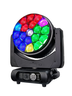 Lyre Wash LED 19x40W RGBW Professionnelle Zoom DMX