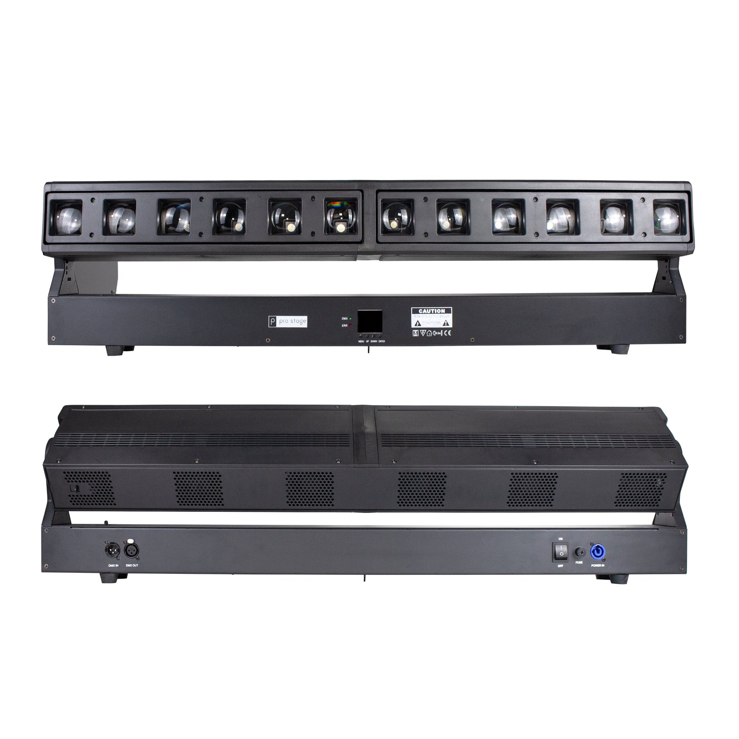 Barre LED Motorisée 12x40W RGBW Professionnelle DMX
