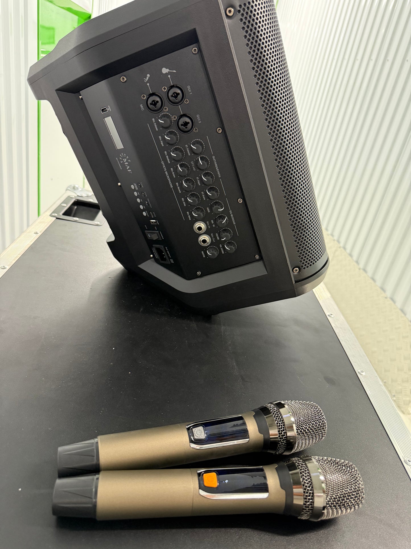 MAF M-Power – Enceinte Bluetooth Professionnelle avec 2 Micros Sans Fil