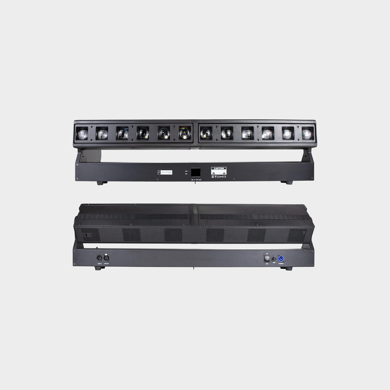 Barre LED motorisée professionnelle 12x40W RGBW avec zoom DMX - MAF