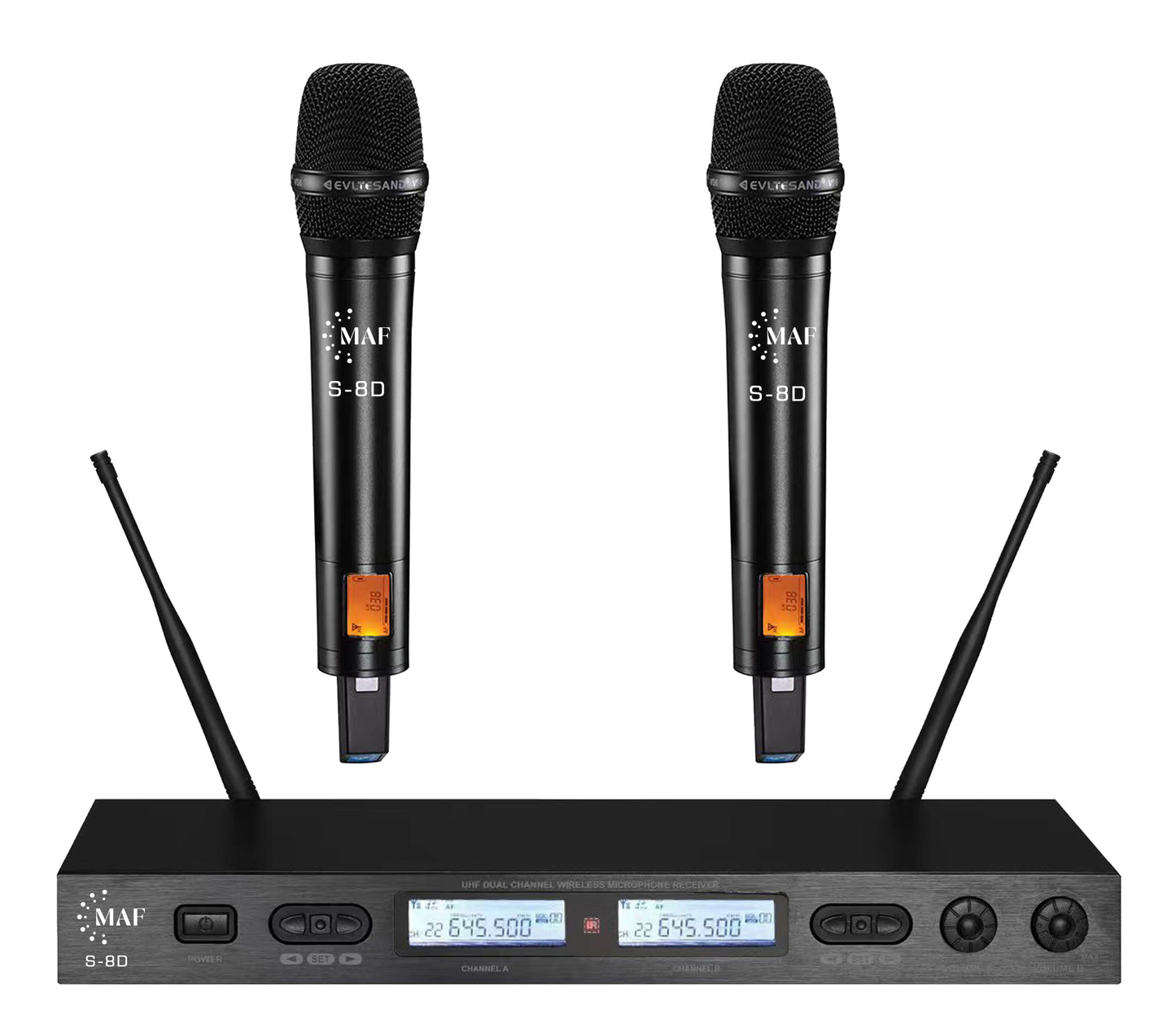 Micro Sans Fil UHF Professionnel Double Canal MAF